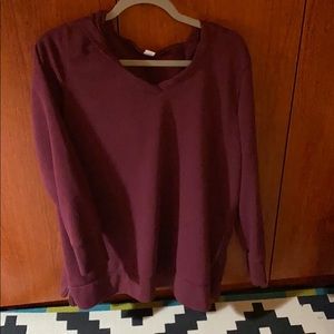 Hooded sweatshirt tunic